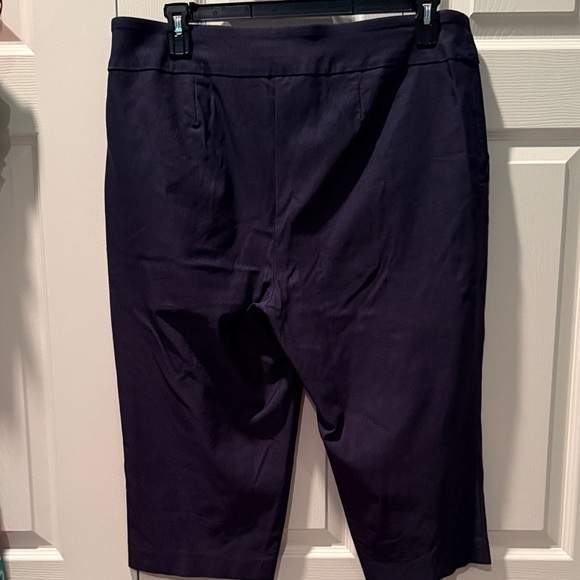 Counterparts 2X Navy Capris with Button Accents - Picture 4 of 6